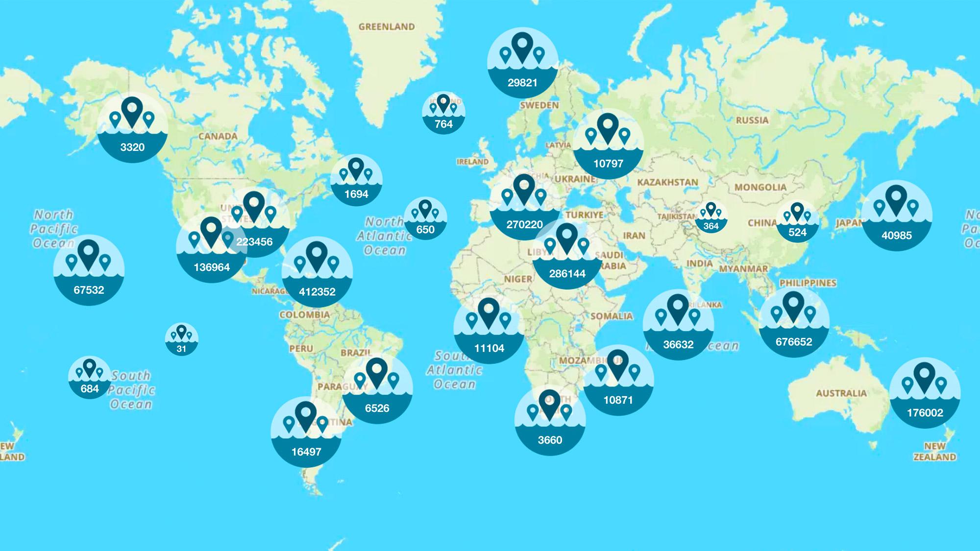 dive against debris map